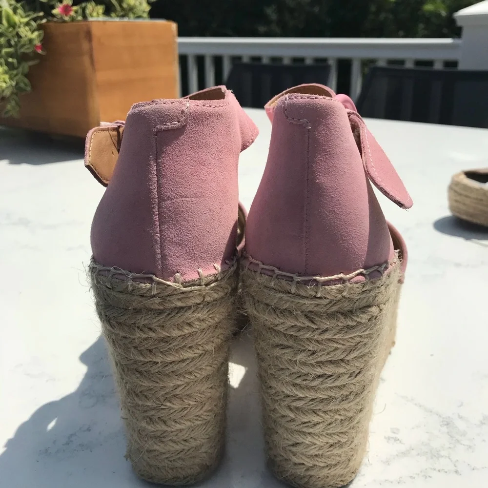 MARC FISHER NEW Alida Espadrille Platform Wedge